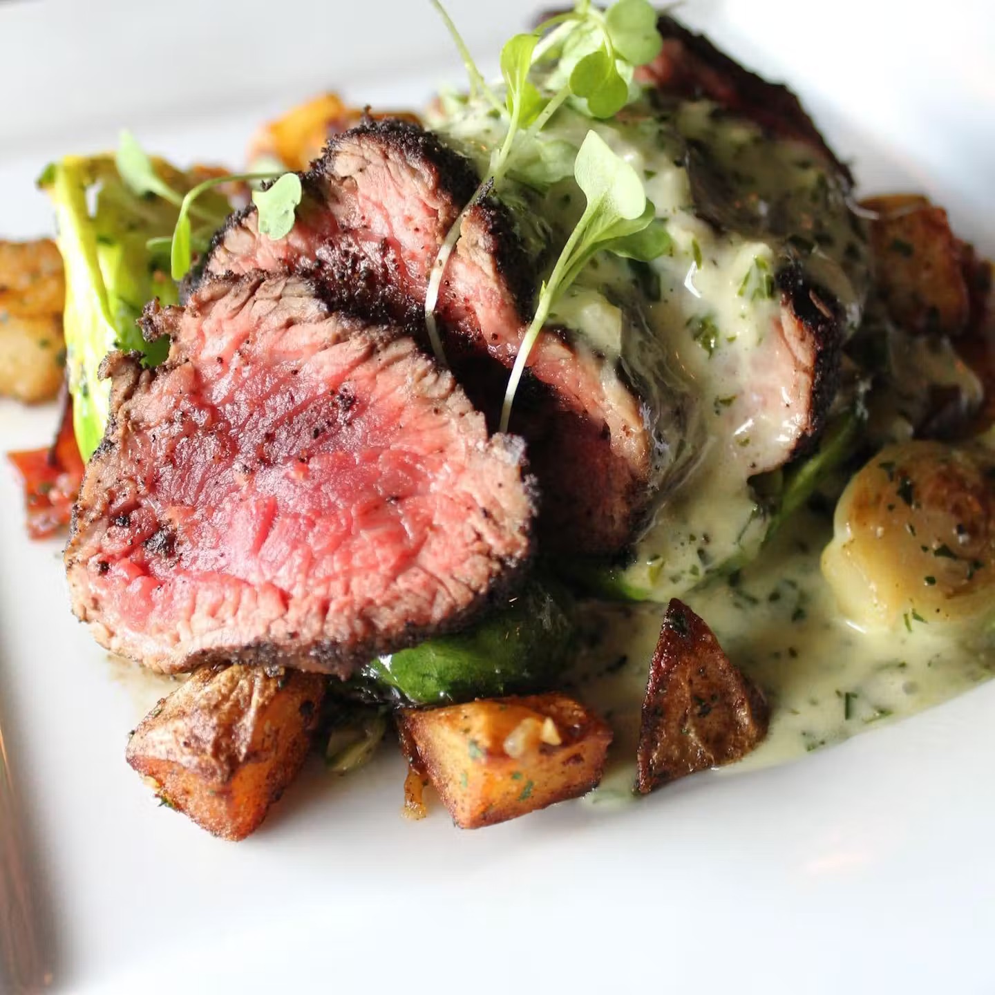Plated dinner, part of the Control Your Retirement seminar evening at The Feed Co. Table & Tavern